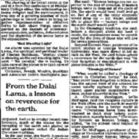 Religions and Environment: Focus on a Worldly Concern