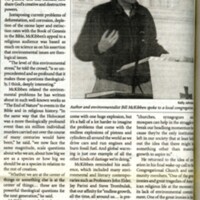 Author Relates Faith to the Environment