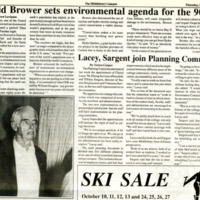 David Brower sets environmental agenda for the '90s