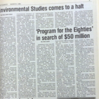 Environmental Studies comes to a halt